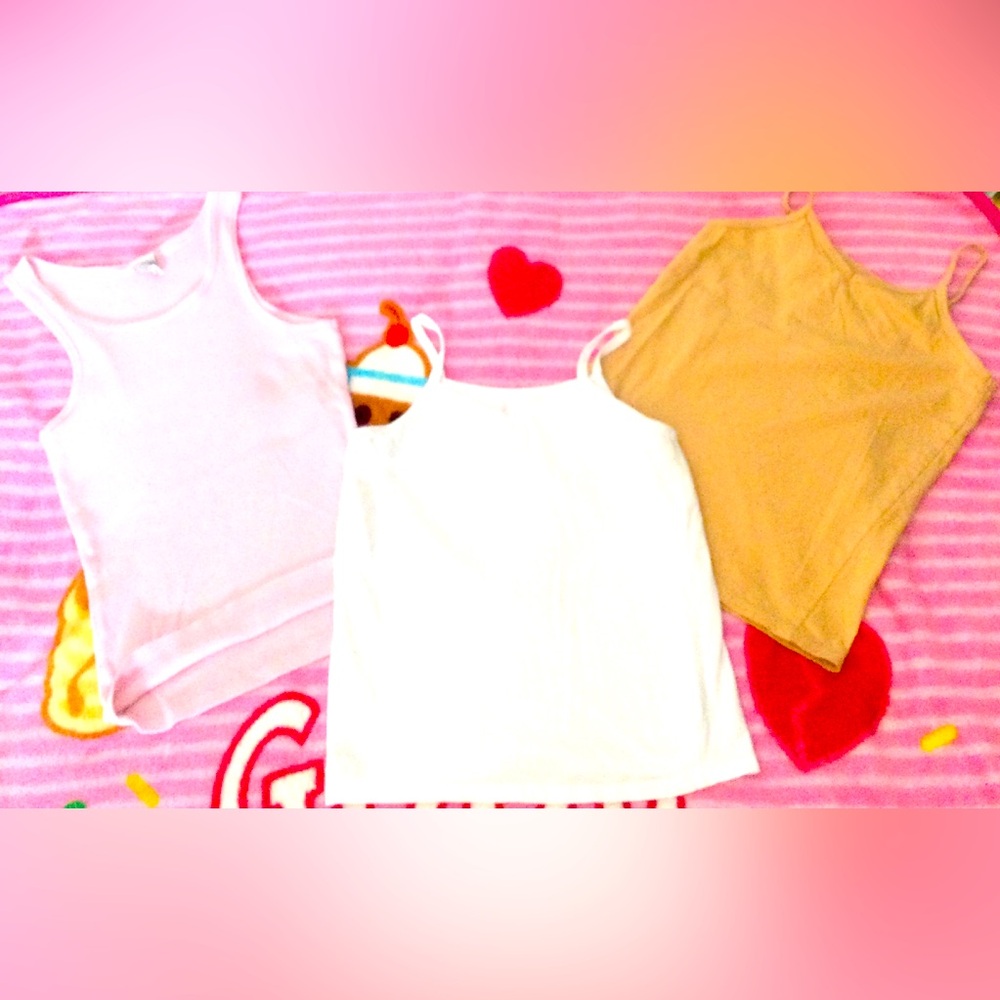 Girls 3 pc tank top bundle .